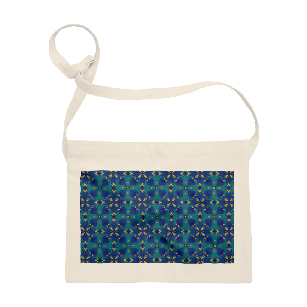 tettetextileのTako tile_blue Sacoche