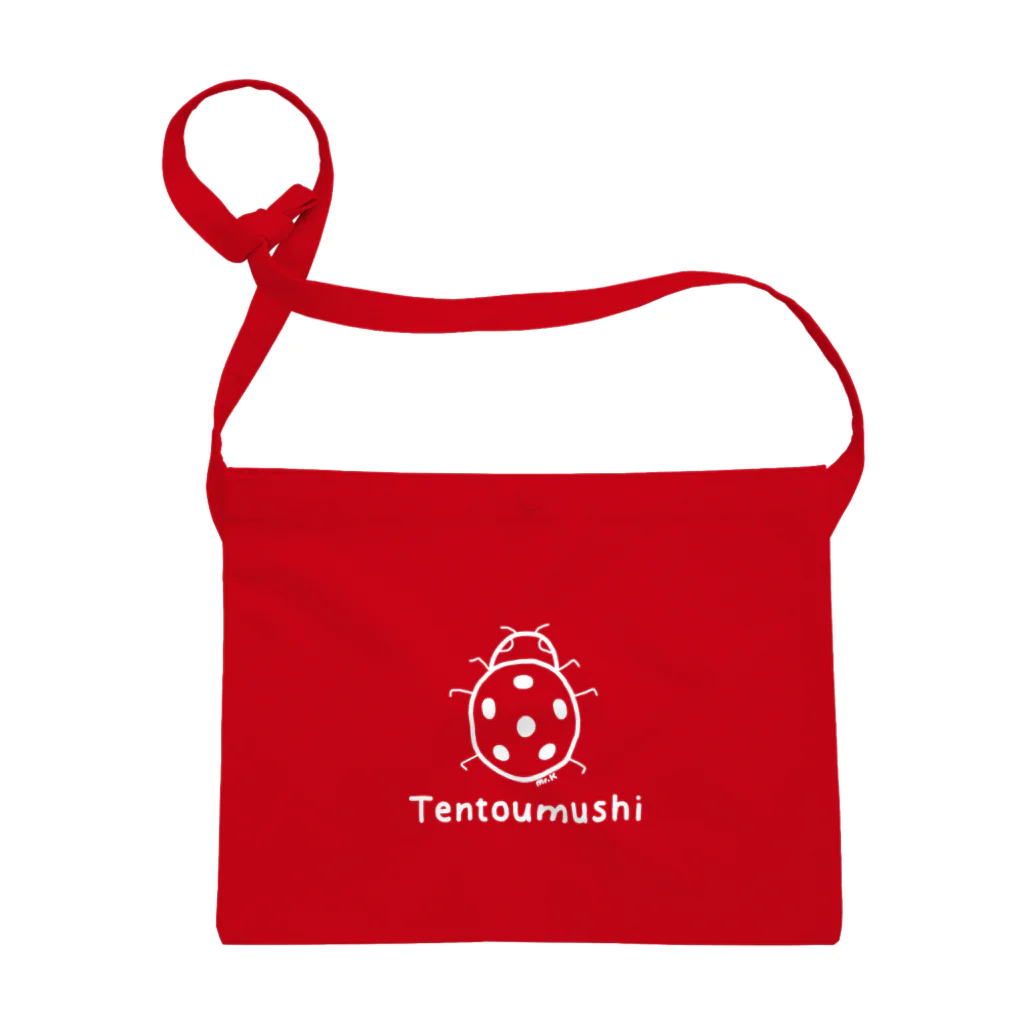 MrKShirtsのTentoumushi (てんとう虫) 白デザイン サコッシュ