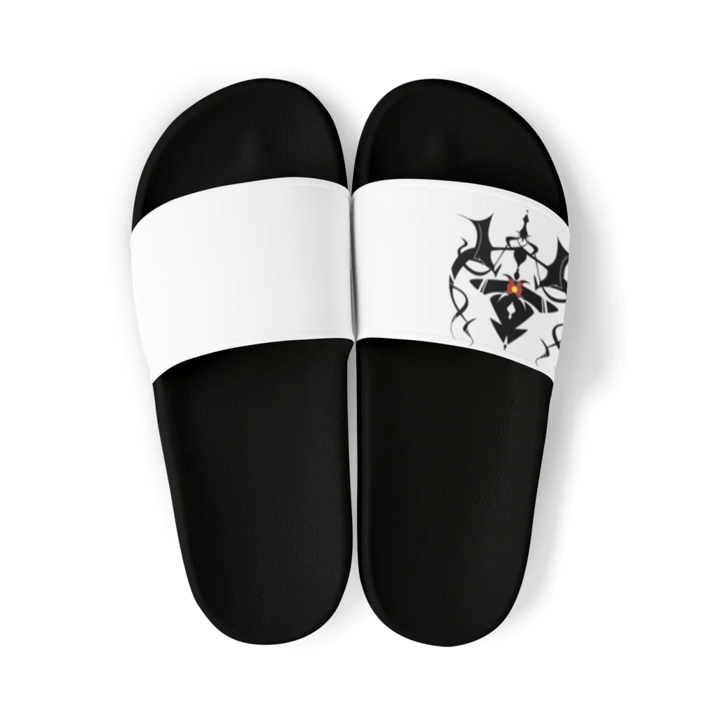 紫猫 千由【ｼﾉﾈ ﾁﾕ】💜🐾🧹の紫猫 千由　タトゥーエンブレムグッズシリーズ Sandals