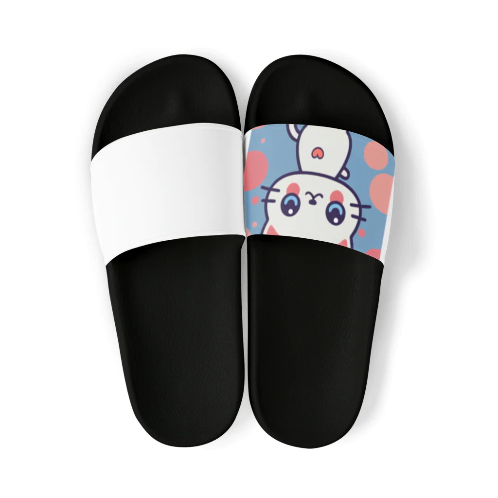 A31eの狛猫のミケ「はーとびーと」 Sandals