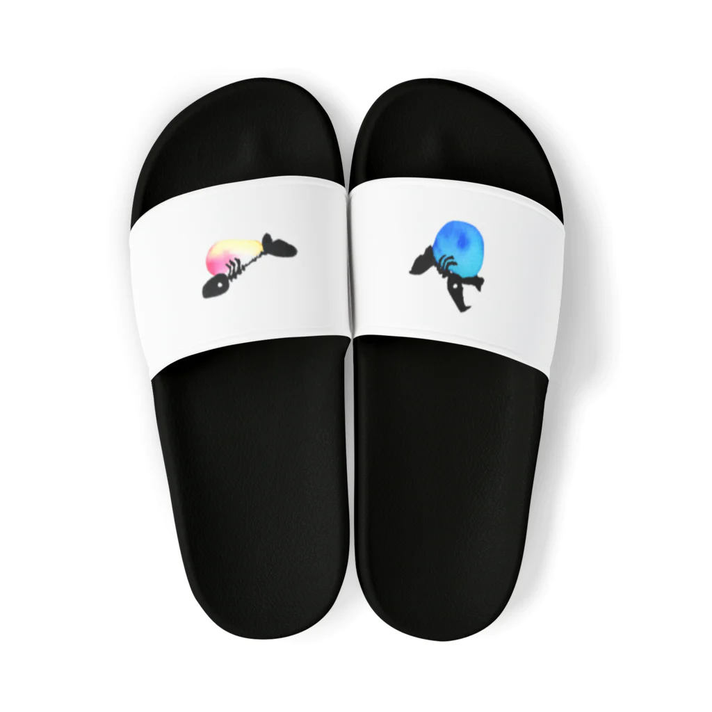 YuDesign￤ゆうデザインのぷくっといきものシリーズ魚ブルー Sandals