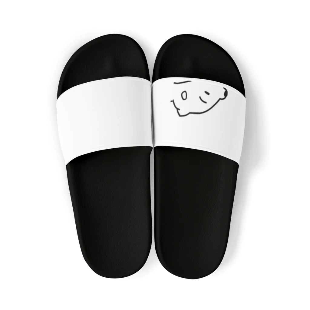 ラクガキ絵のだれてる白い生き物 Sandals