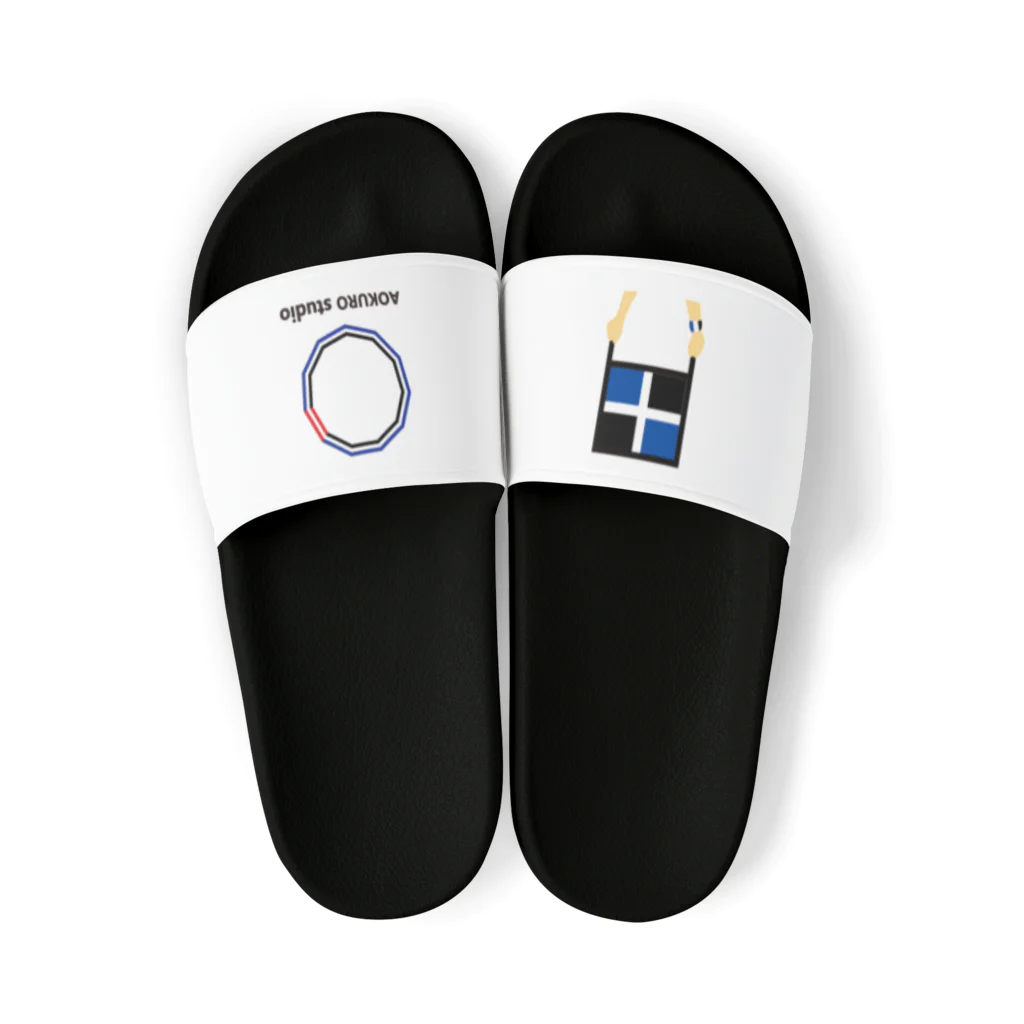 aokurostudioのAOKUROstudio FLAG LOGO SERIES Sandals