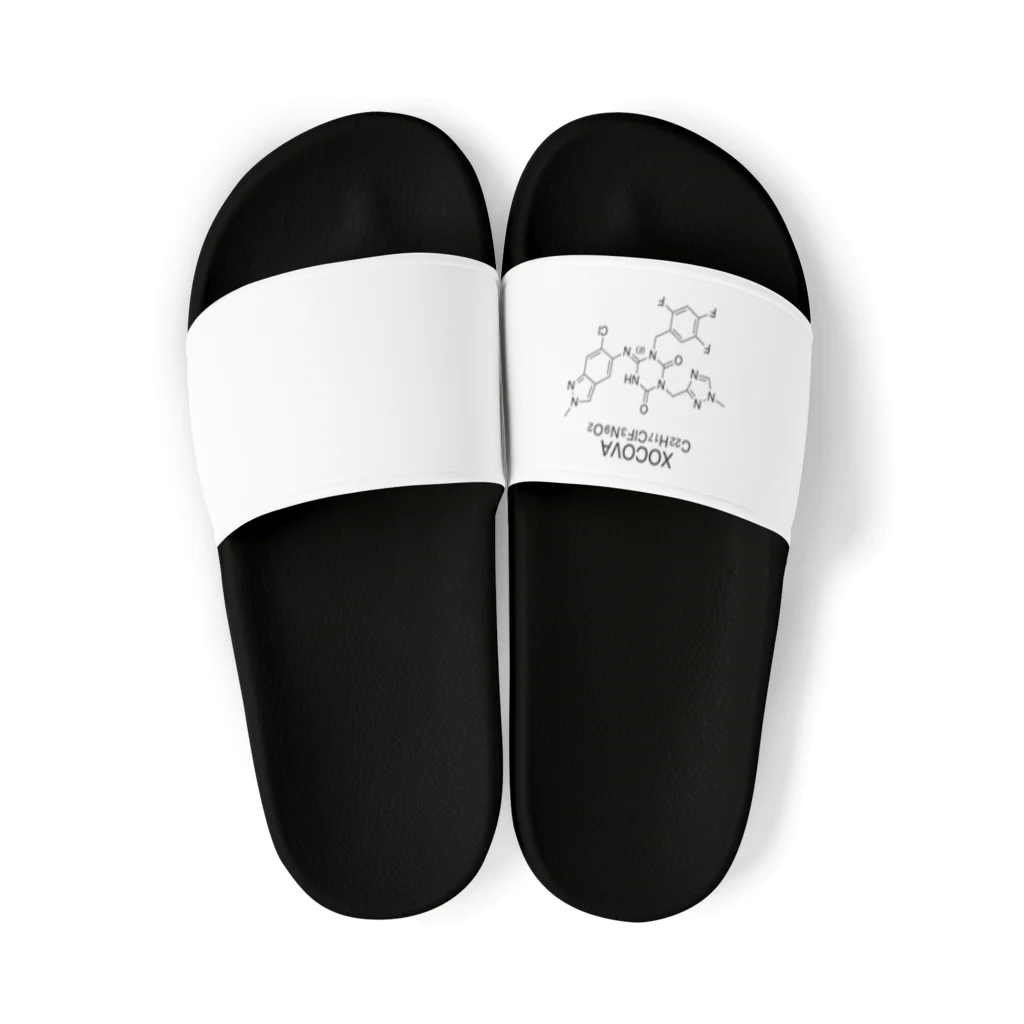 DRIPPEDのXOCOVA C22H17ClF3N9O2-ゾコーバ-(Ensitrelvir-エンシトレルビル-) Sandals