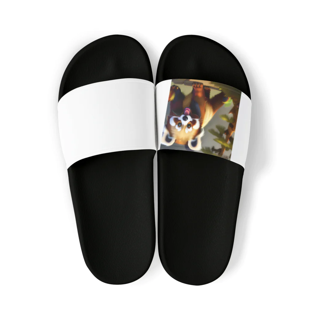 ラッキーマインあべむつきの楽しくて仕方がないレッサーパンダ Sandals