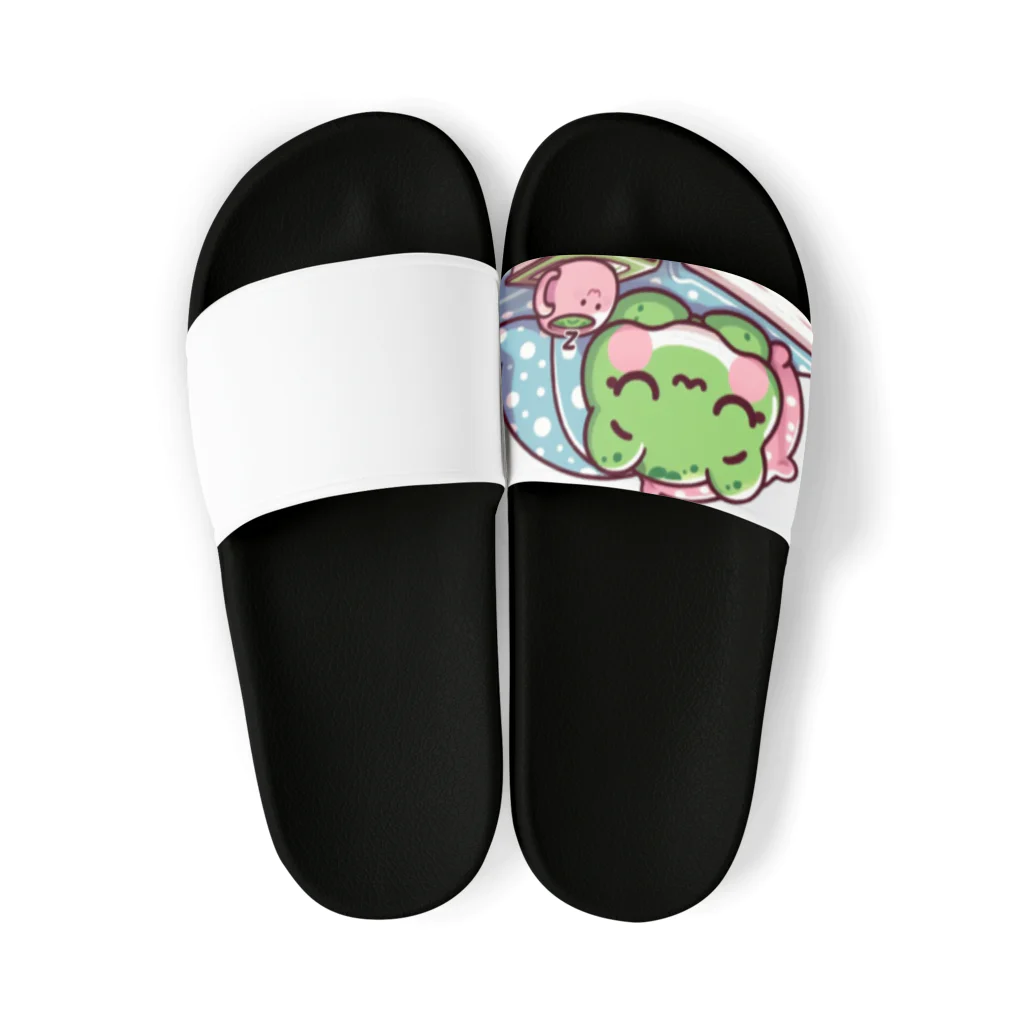 Shiba_IncのSleeping frogs(熟睡する蛙) Sandals