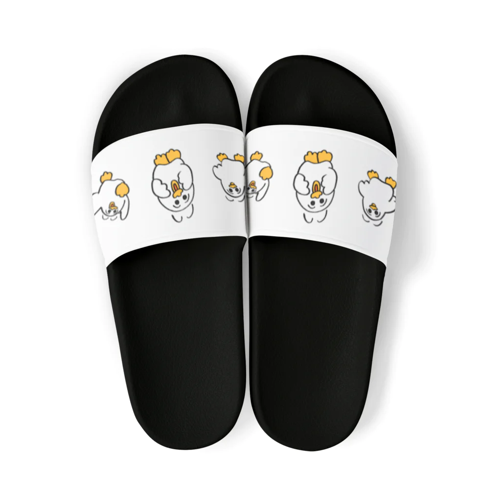 373の眉毛が浮いた鳥のサンダル Sandals