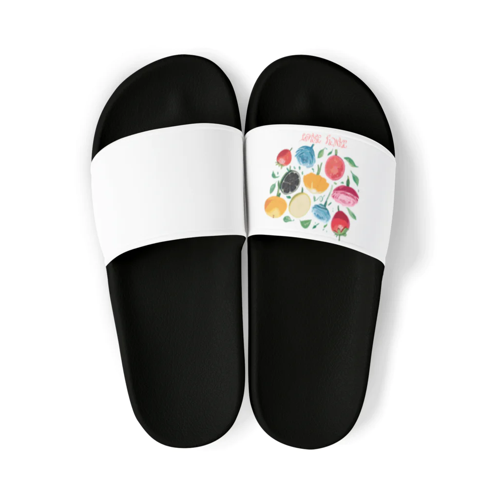 ファンシーTシャツ屋のファンシーフルーツフラワー Sandals