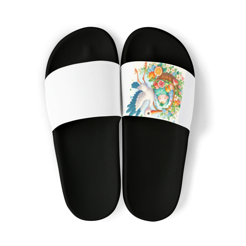 Kai🐚の幸せを呼ぶコウノトリ2/Stork of Happiness2 Sandals