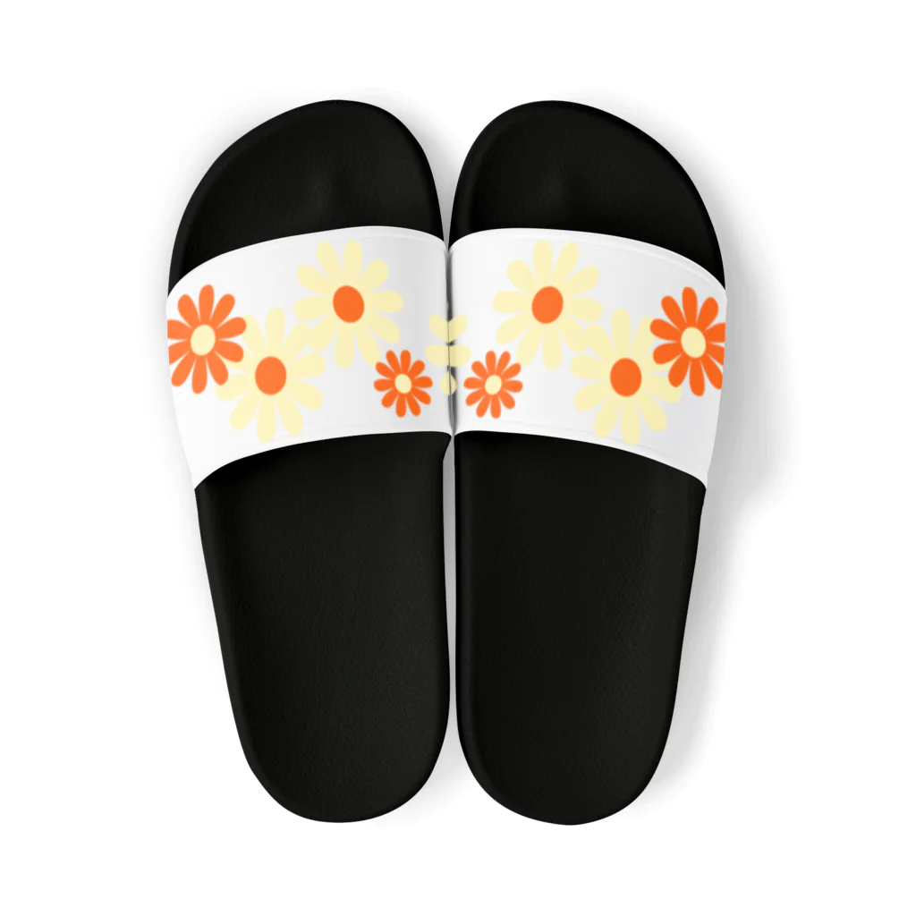 kazeou（風王）のレトロ風花(8枚)黄・オレンジ Sandals