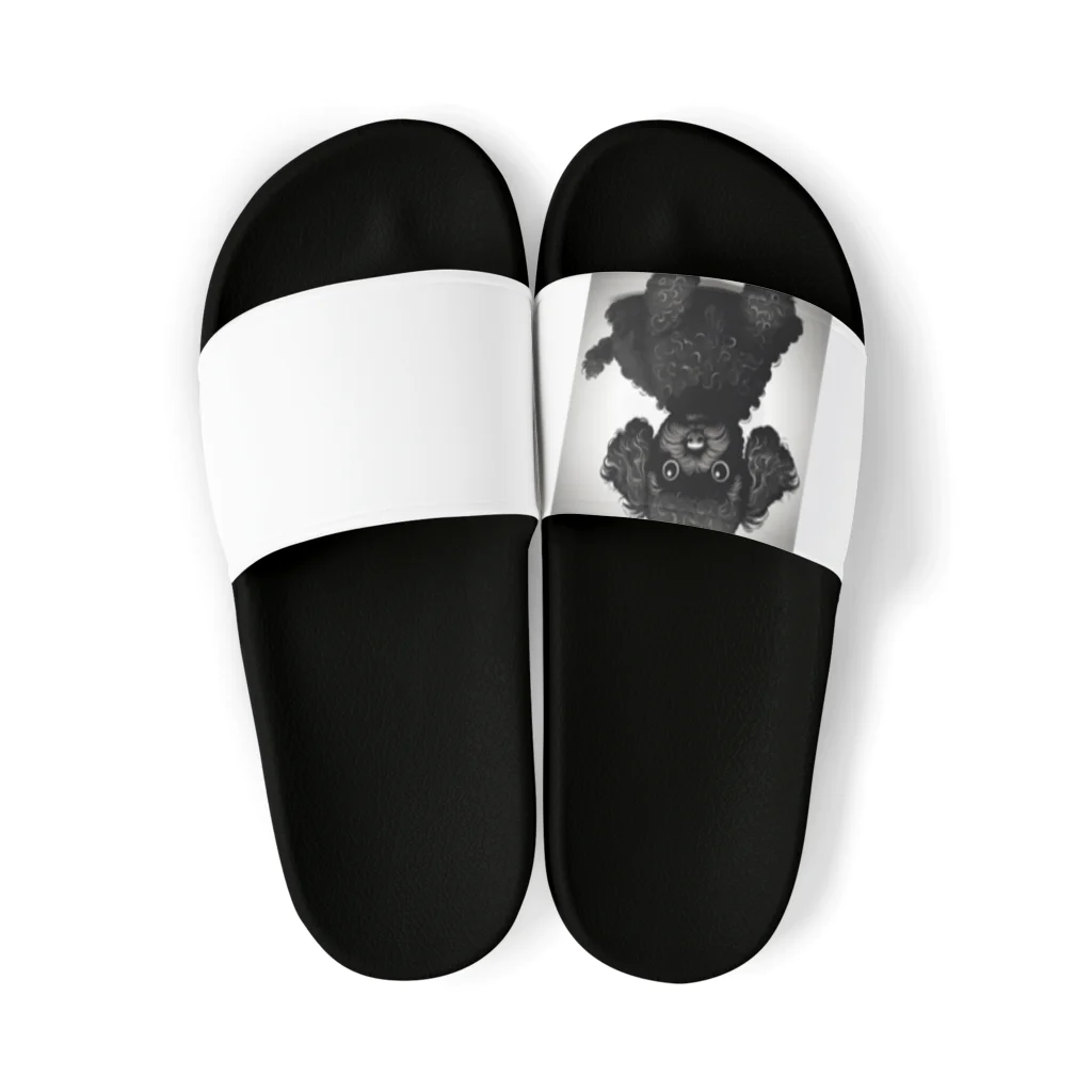 kuuchan0613の可愛い黒色トイプードルグッズ Sandals