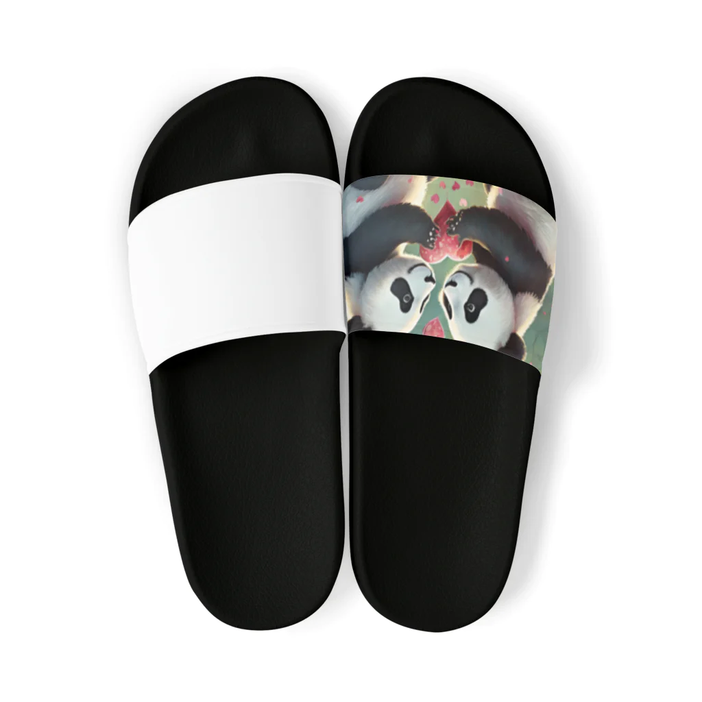 ねこねこねこんのパンダハート Sandals