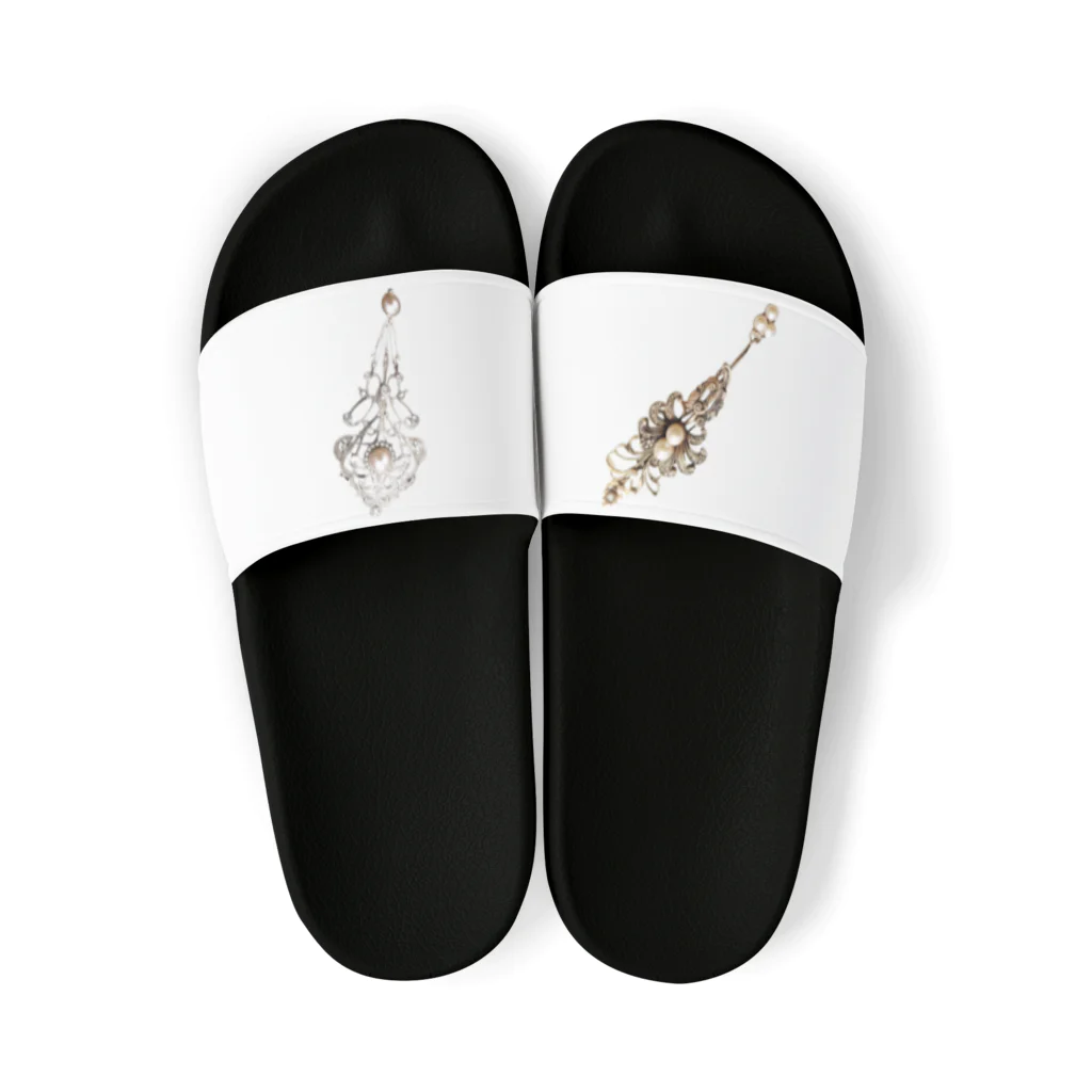 motsunabeeのpearl clip, unique, new design, special Sandals