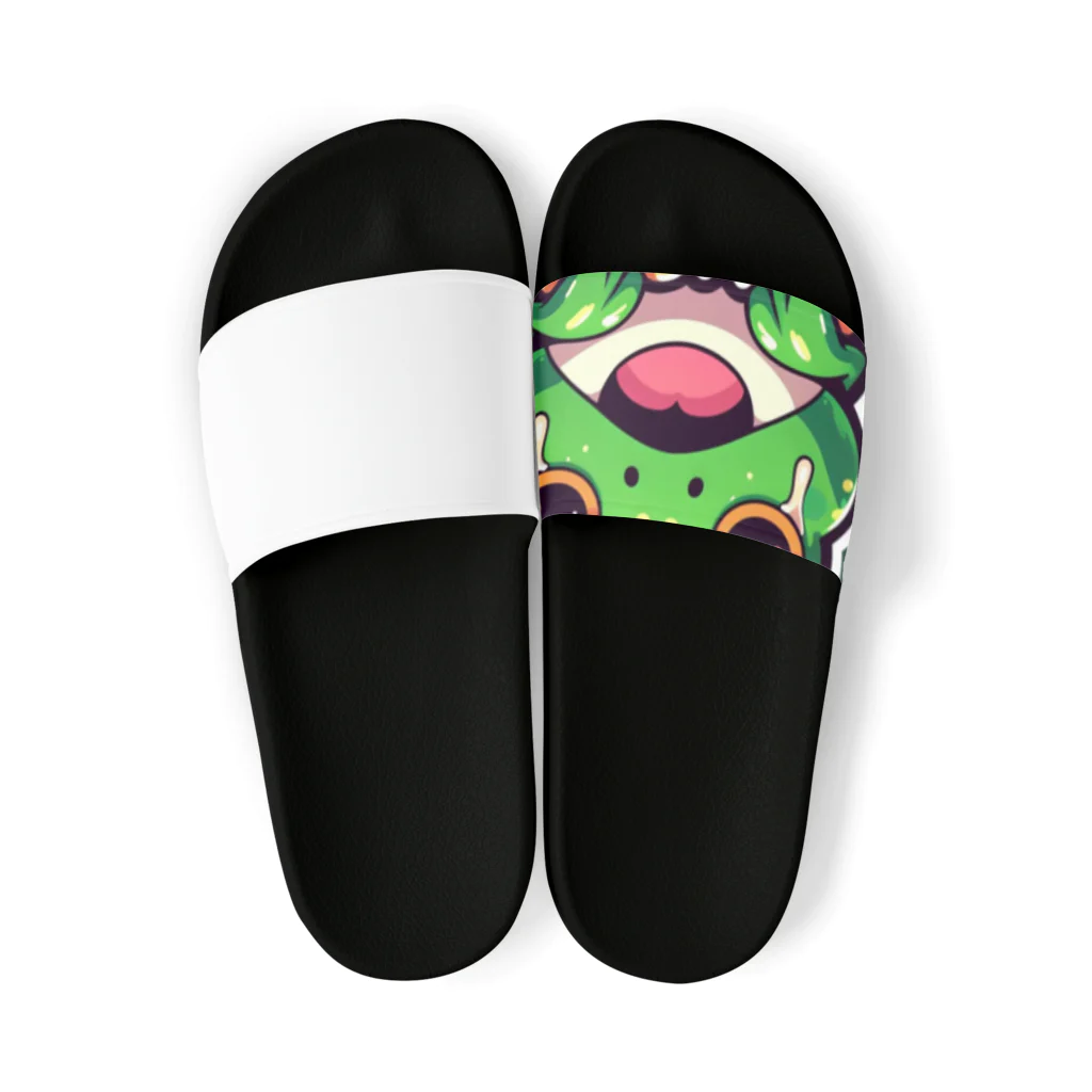 カエルグッズのHUNGRYカエル Sandals