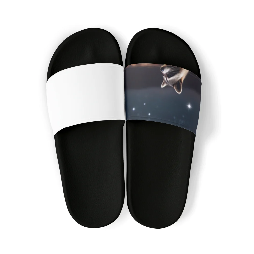 araiguma_shopの星を眺めているアライグマ Sandals