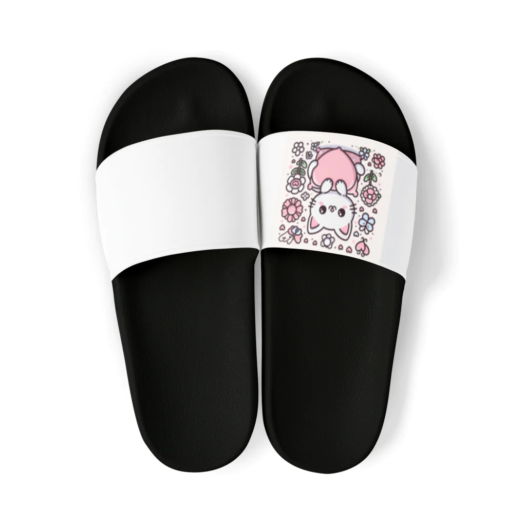 たこ焼きの猫スタンプ Sandals