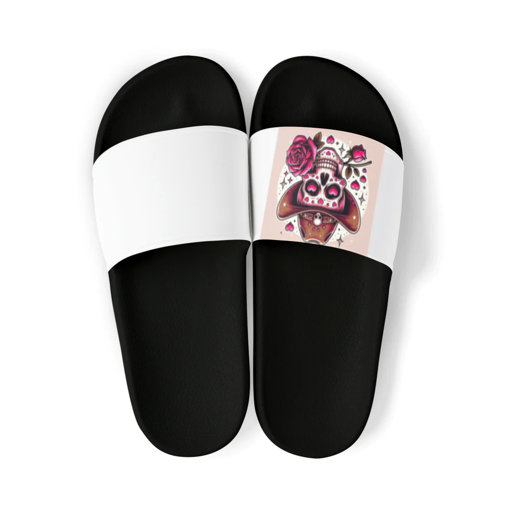 yasurin7000のローズスカル Sandals