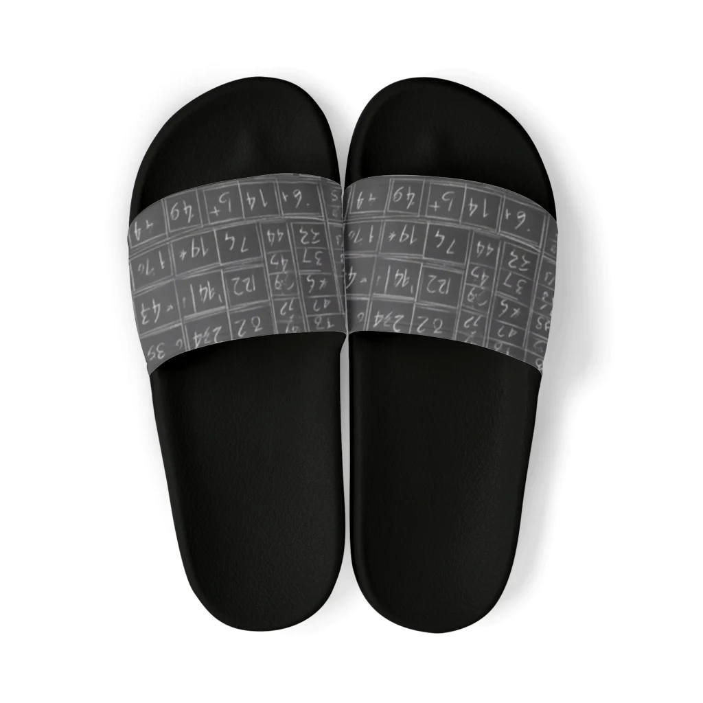 Isaiah_AI_Designの黒板の数字 Sandals