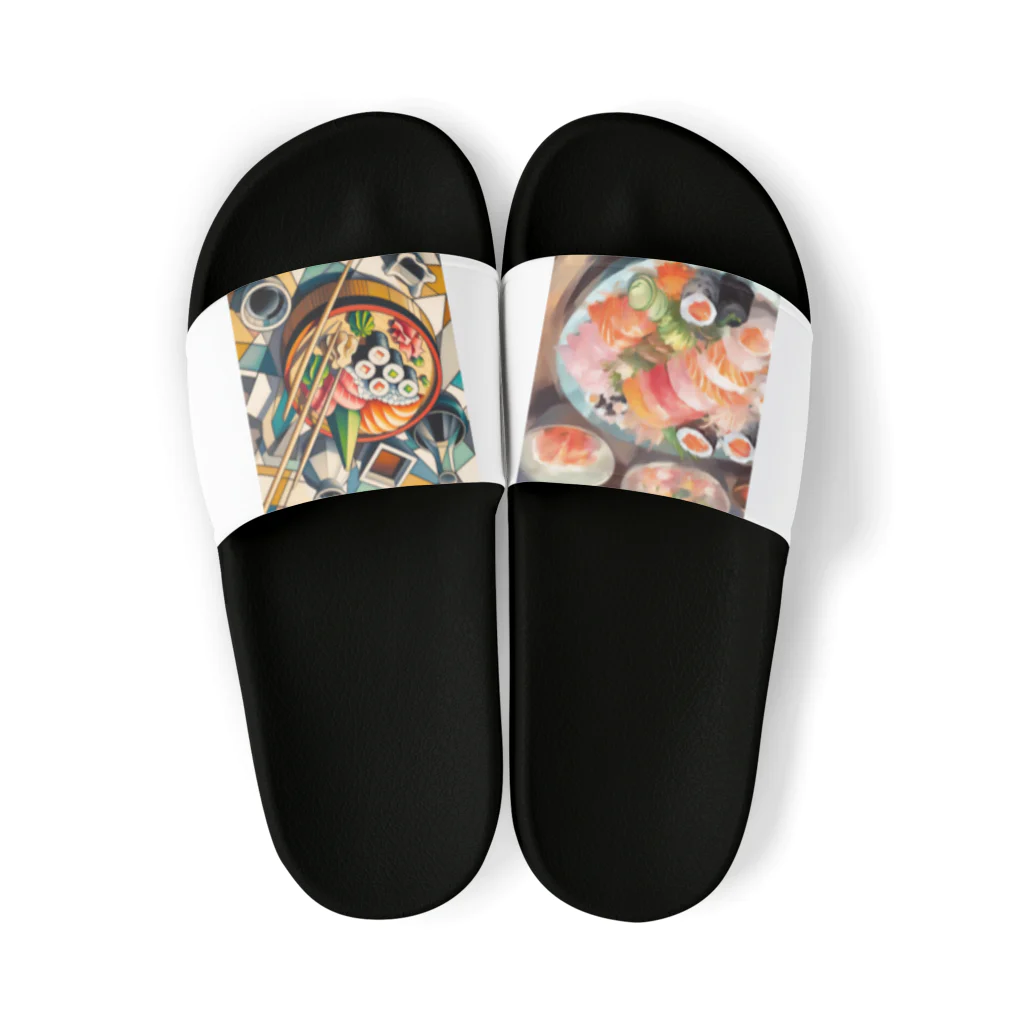 happiness_shopの美しい寿司の絵画 Sandals