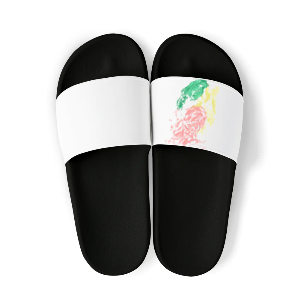 ヒヨドリ派のFake rabbit image Sandals