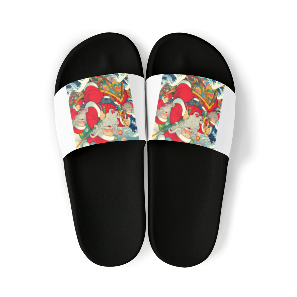 momonekokoの和風サンタクロース Sandals