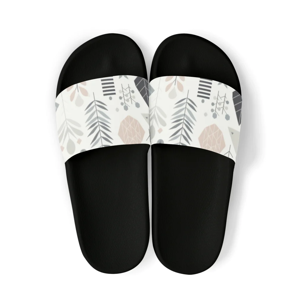 Green__teaのScandinavian Pattern_Leaves Sandals