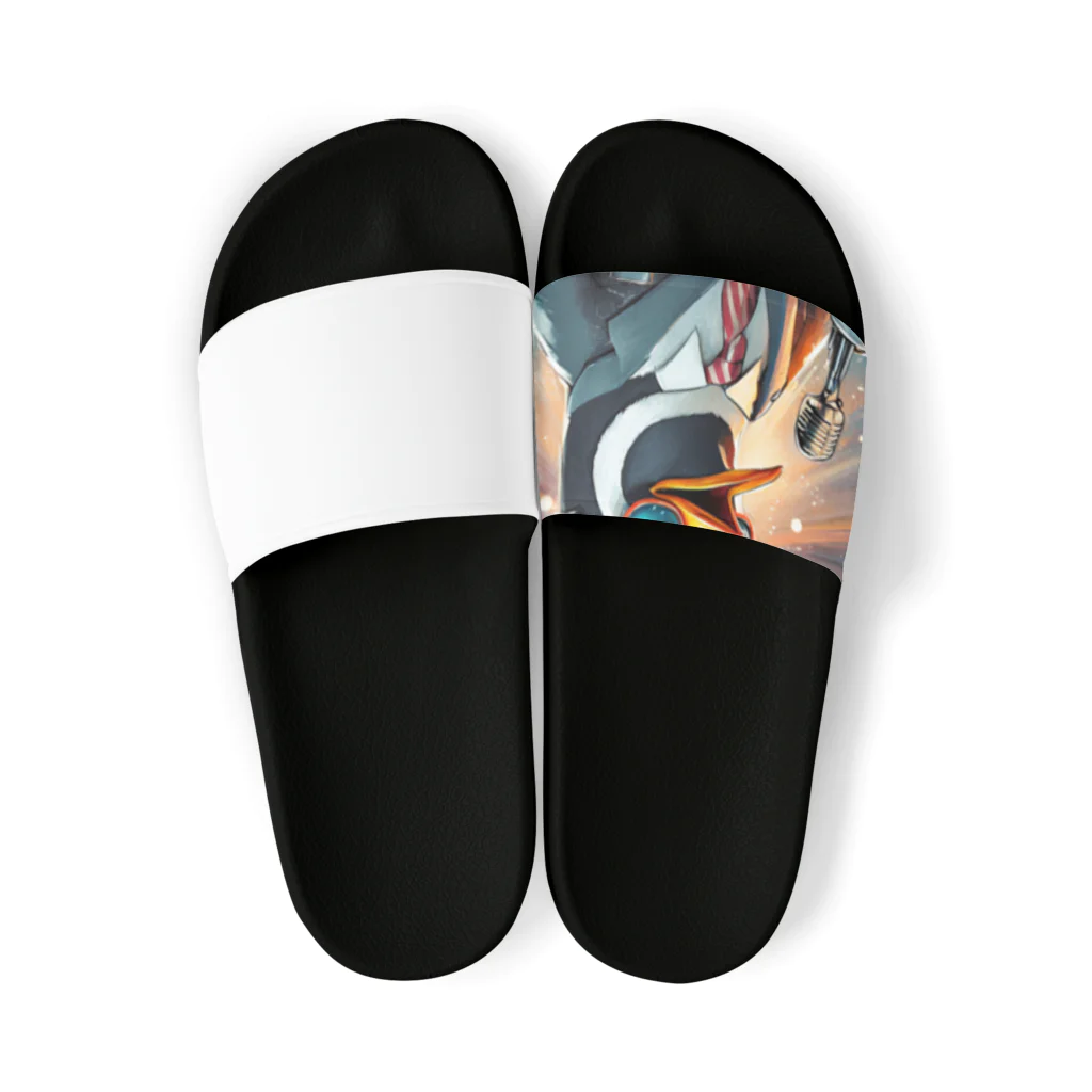 ぱぴぷSHOPのロックスターなペンギン Sandals