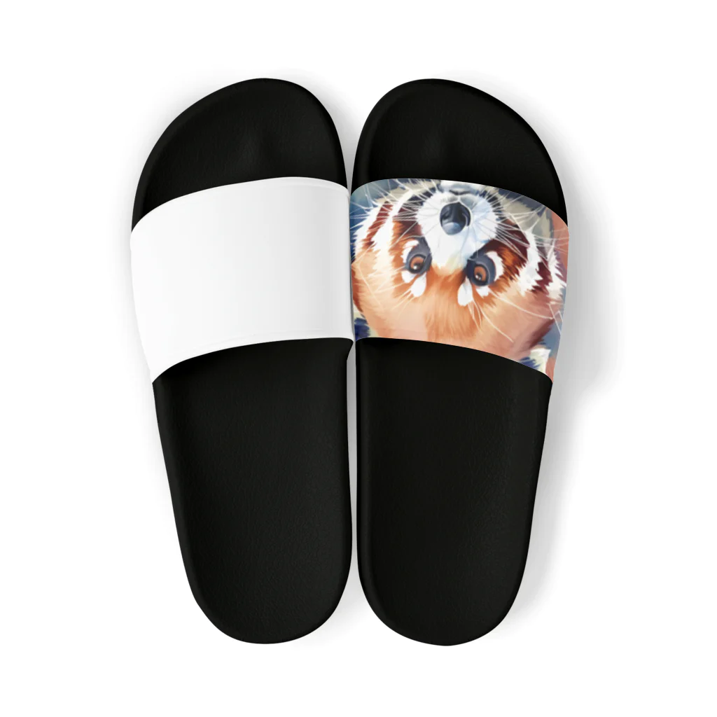 WithRedPandaの水彩風レッサーパンダ Sandals