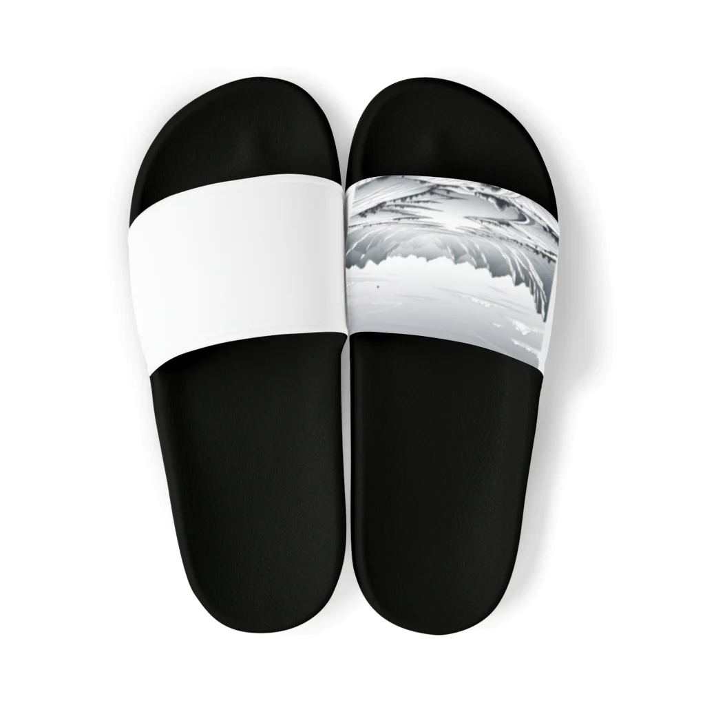 aICreationのモノクロの雪景色 Sandals