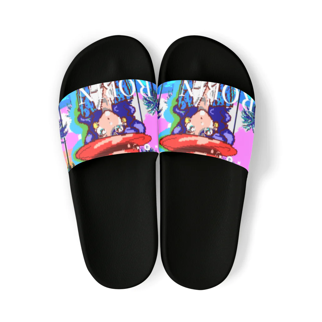 RobinofficialイラストショップのRobin1th single 娯楽なんかで片付けないでよドット絵 Sandals