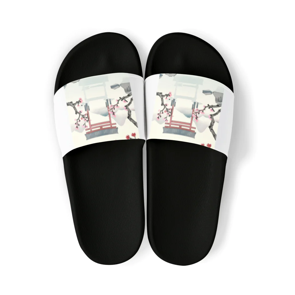 JoyfulMomentsCraftsの桜と鳥居　ー Cherry Blossoms and Torii ー Sandals