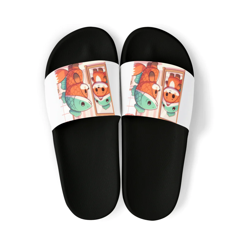 onochan0212の鮭コスプレのキツネ Sandals