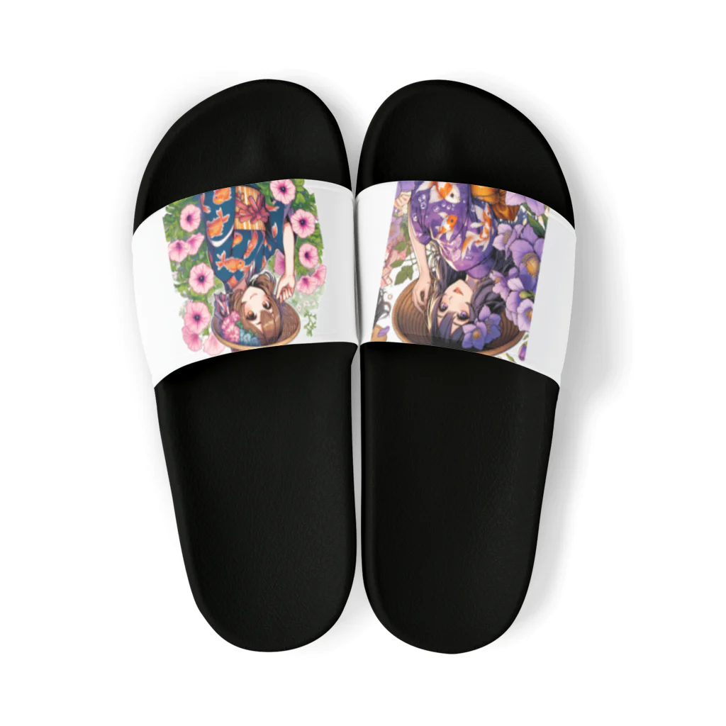 かるるんショップの夏と浴衣と麦わらと Sandals