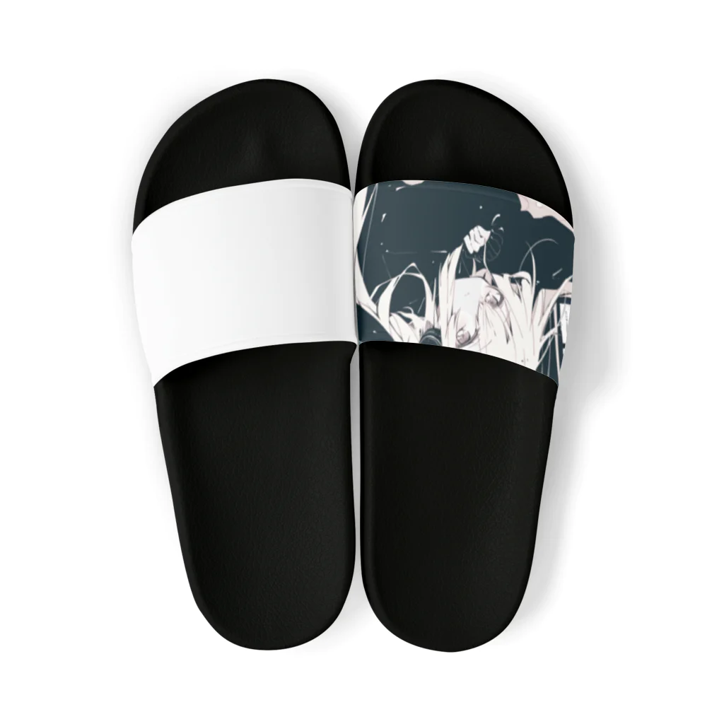 as -AIイラスト- のヘッドホンとセーター Sandals