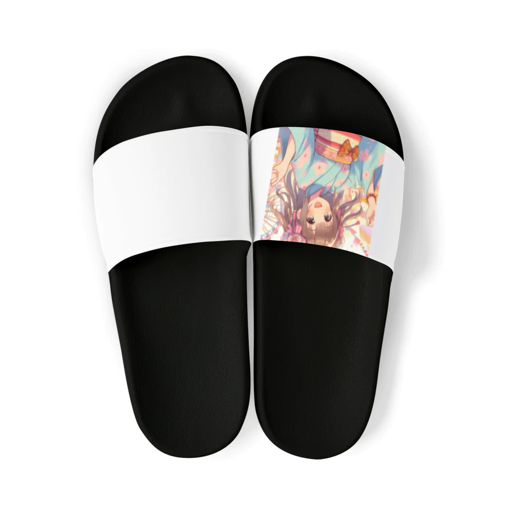 yukatagirlsの元気いっぱいの浴衣姿の女子高生 Sandals