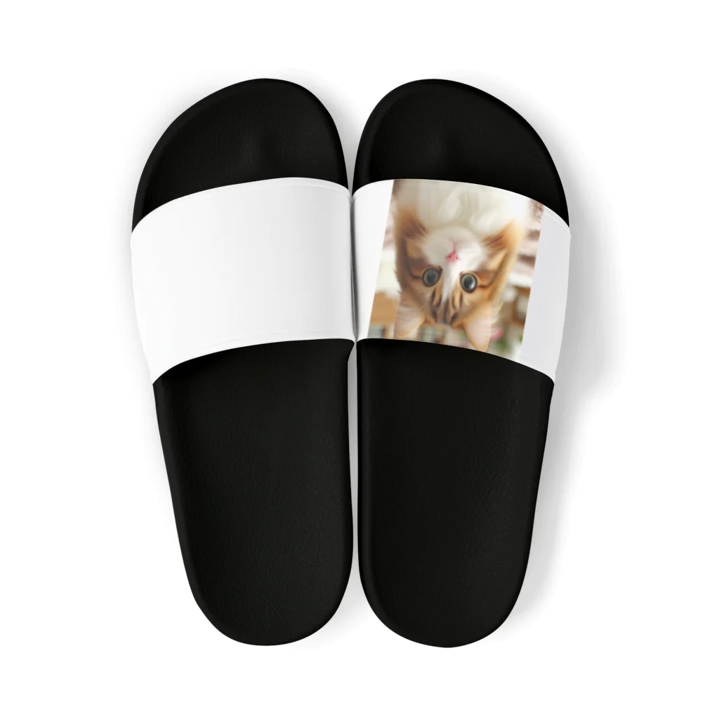 猫　ねこグッズギャラリーのミケにゃん Sandals