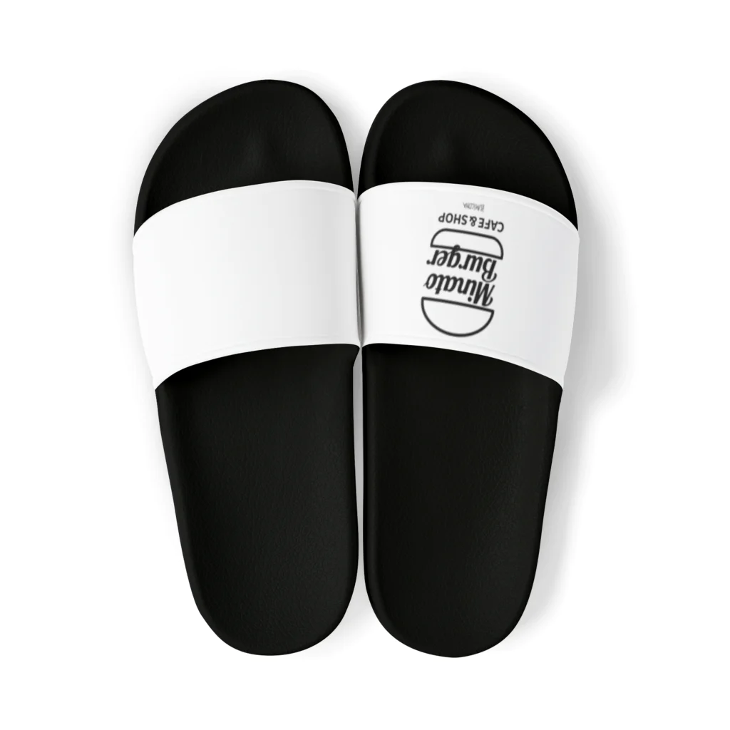 kumiconaShopのMinatoBurgerグッズ（ブラック） Sandals