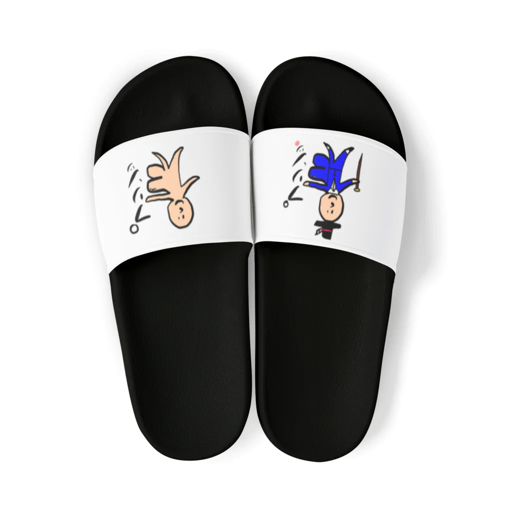 きたぽよグッズショップ【ぽよ劇場のグッズ屋さん】のケツプリ男爵 Sandals