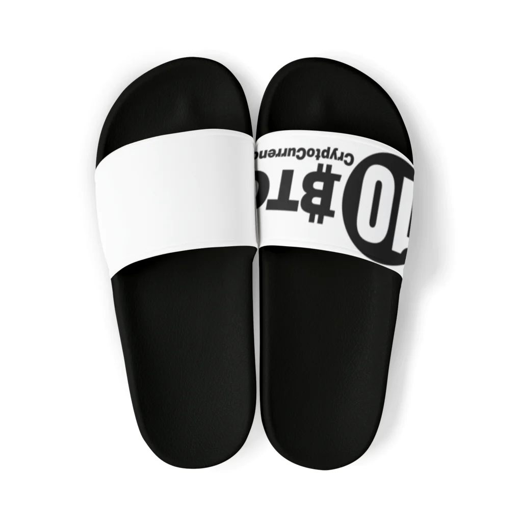 10BTCの10BTC(Black-Logo) Sandals