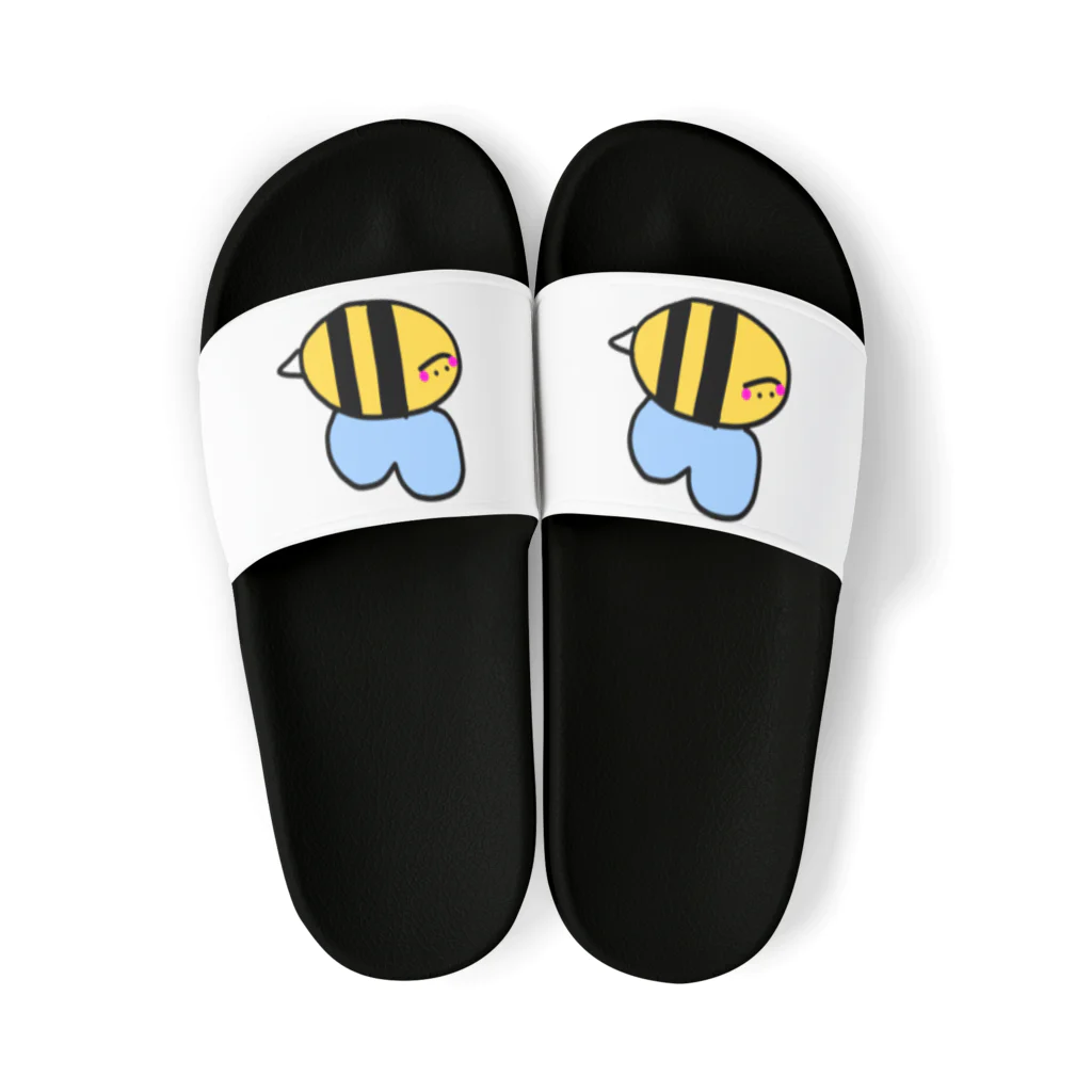 LoveAmooNのへんてこキャラクター はちさんの『びー』🐝💗 Sandals