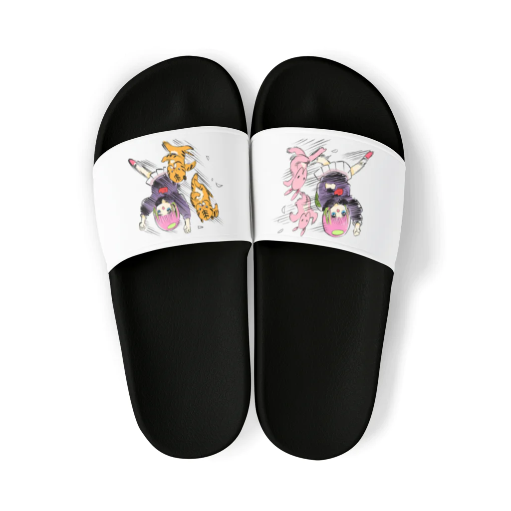 かわいい尻子玉のアニマルダッシュ Sandals