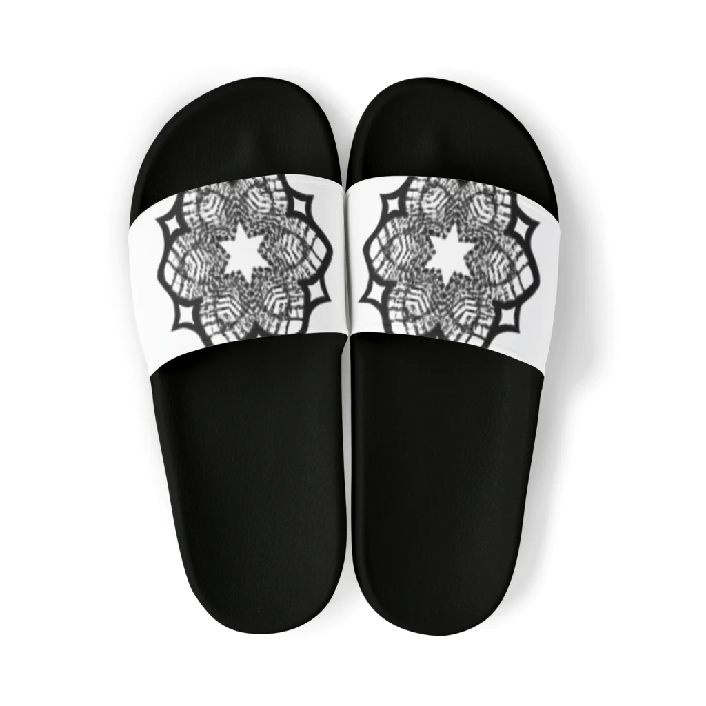 シンプルなグッズ やこ屋のレースの幾何学模様な花 Sandals