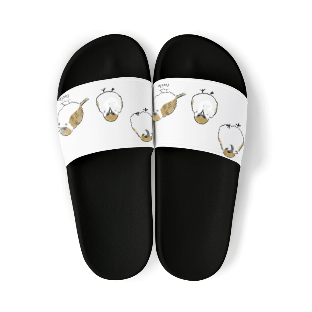 文鳥うさぎ猫とりTシャツスマホケース-facileのふくらすずめ Sandals