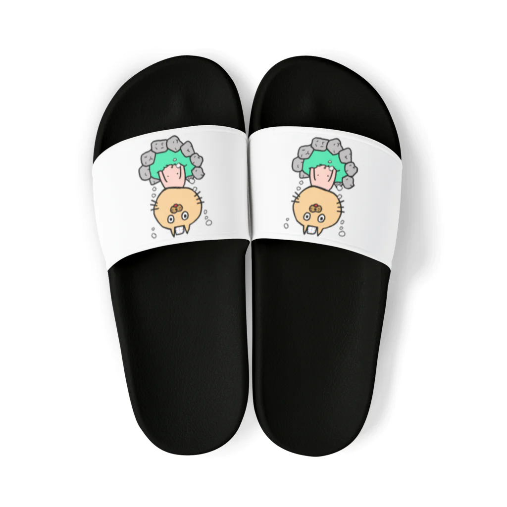 マッハナイスガイの温泉猫（大） Sandals