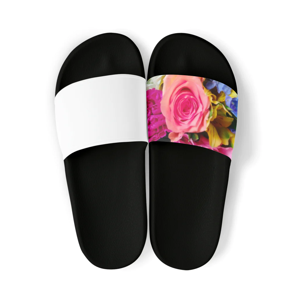 ナチュラルフラワーのバラの花束 Sandals