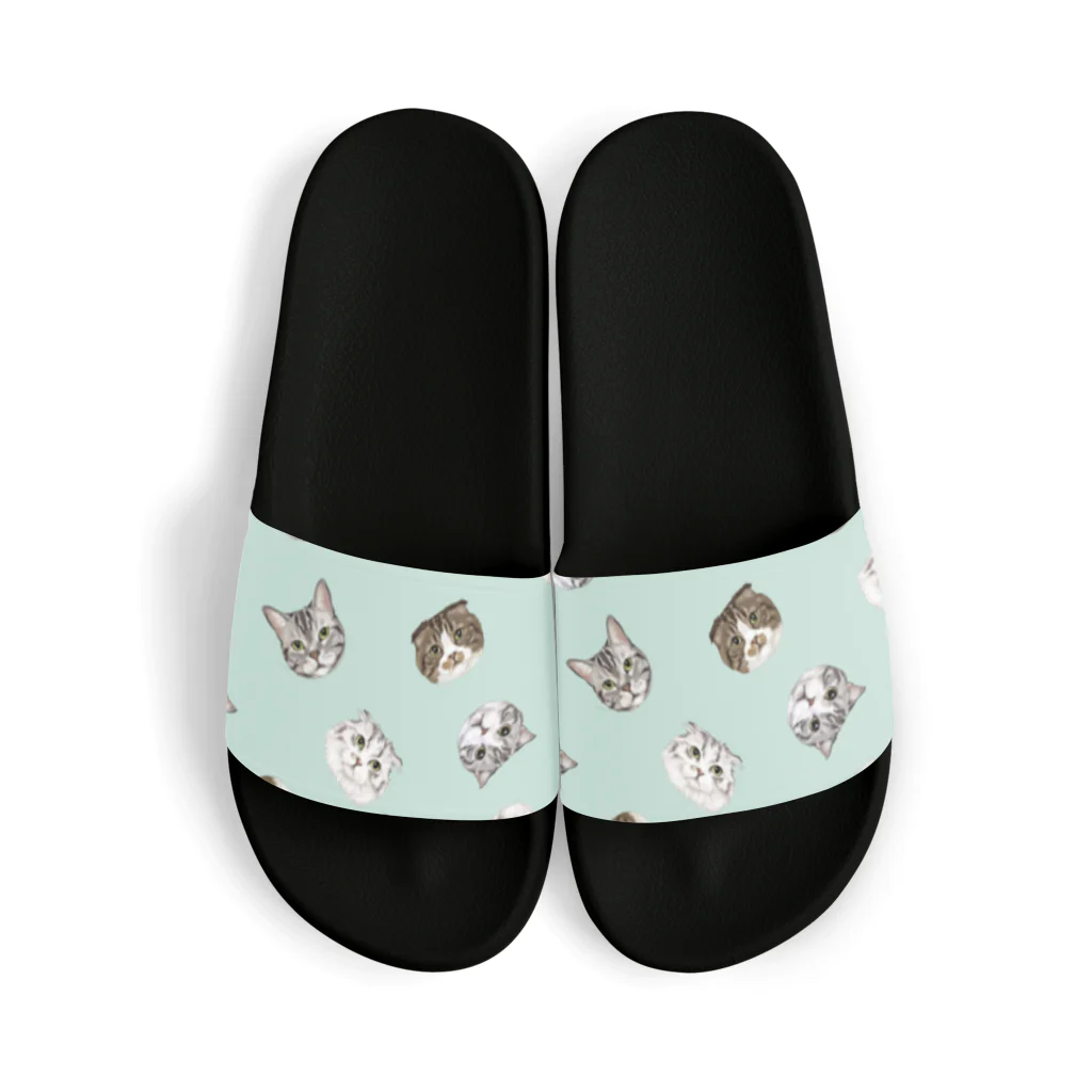 みきぞーん｜保護猫 ミッキー画伯と肉球とおともだちのden suu sho kaki Sandals