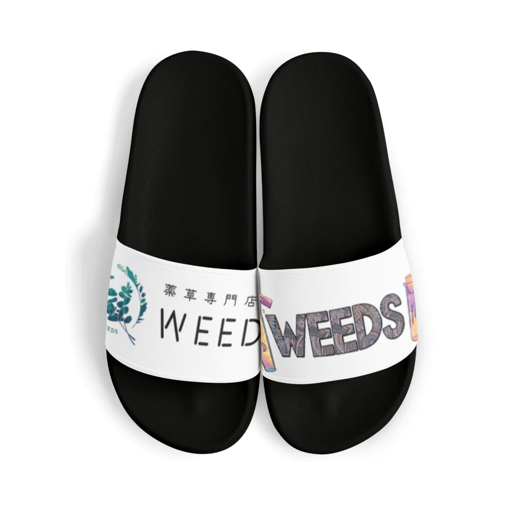 薬草専門店WEEDSのスタンダード横ロゴ Sandals