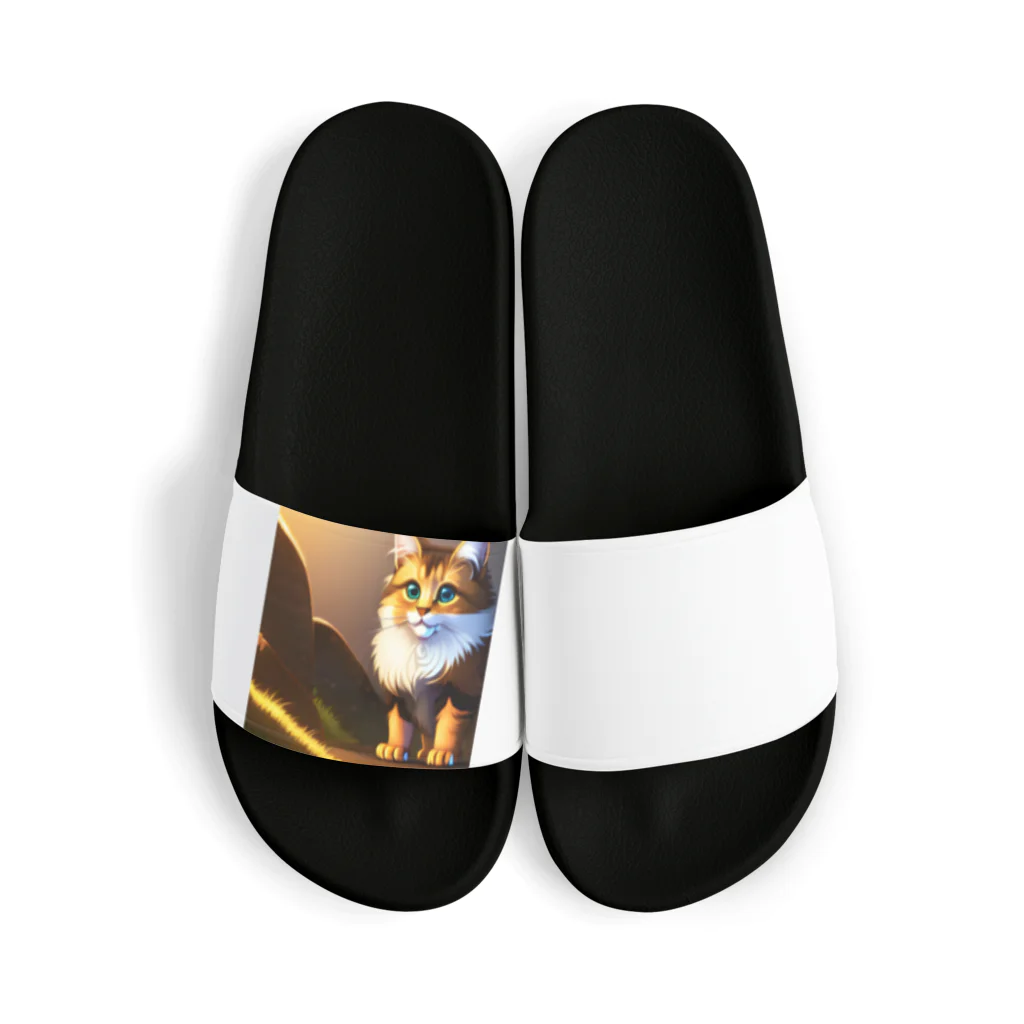 ワンダーワールド・ワンストップのかわいい猫のイラストグッズ Sandals