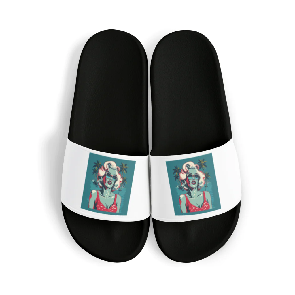 Daruma-StoreのMarilyn monroe with cartoon style Sandals