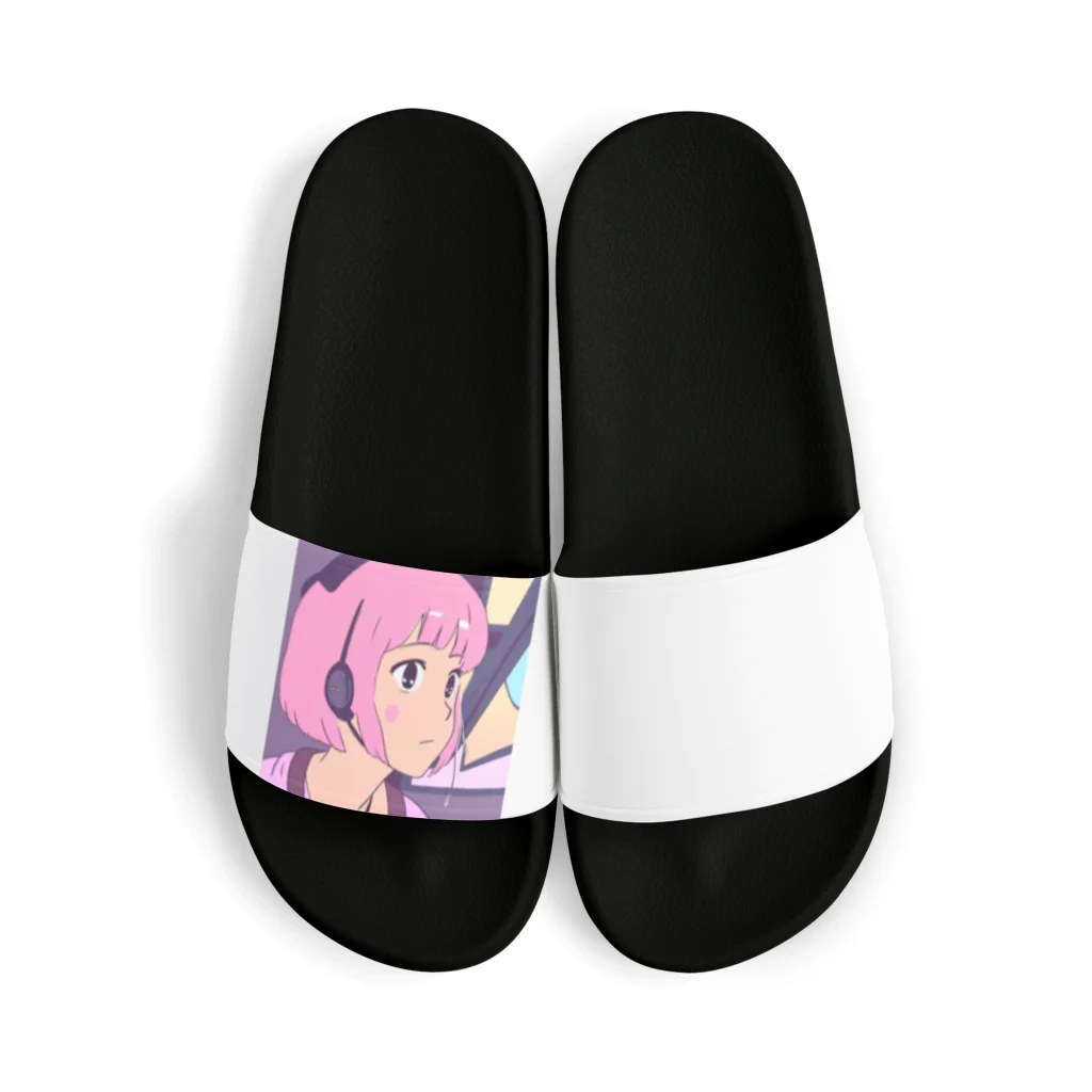 B_possibleのピンク髪の少女 Sandals